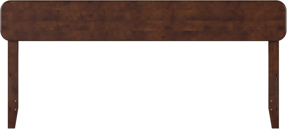 , Florence Adjustable Modern round King Solid Wood Headboard, Walnut