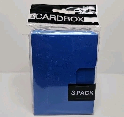 Ultra Pro Blue 15+ Deck Box 3-Pack Cube Draft Storage New
