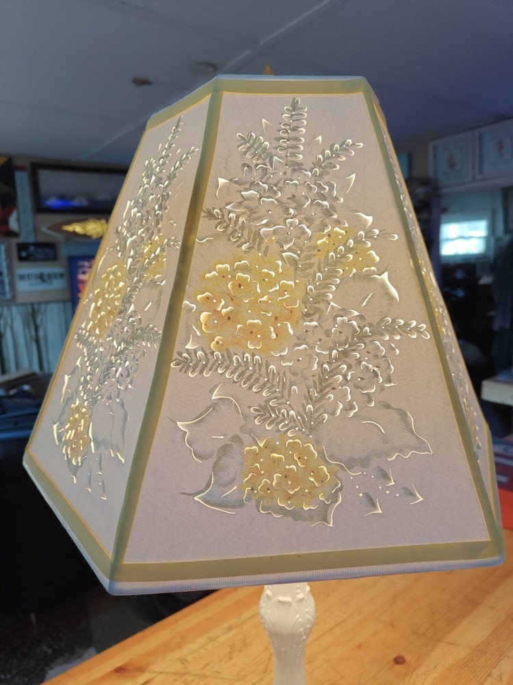 Stunning Lamp W Light Shine Thru Shade