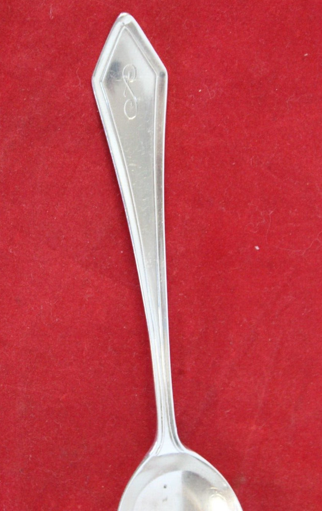 Dixie by Manchester 6" Teaspoon "S" Monogram (1910) ~20g