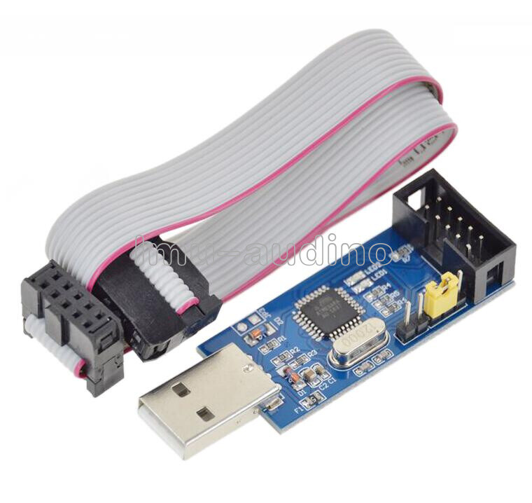 USBASP USBISP AVR Programmer Adapter ATMEGA8 10-Pin USB Cable ATMEGA128