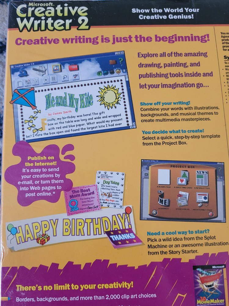 GENUINE Microsoft Creative Writer 2 0 Authentic NEW & SEALED Windows 95