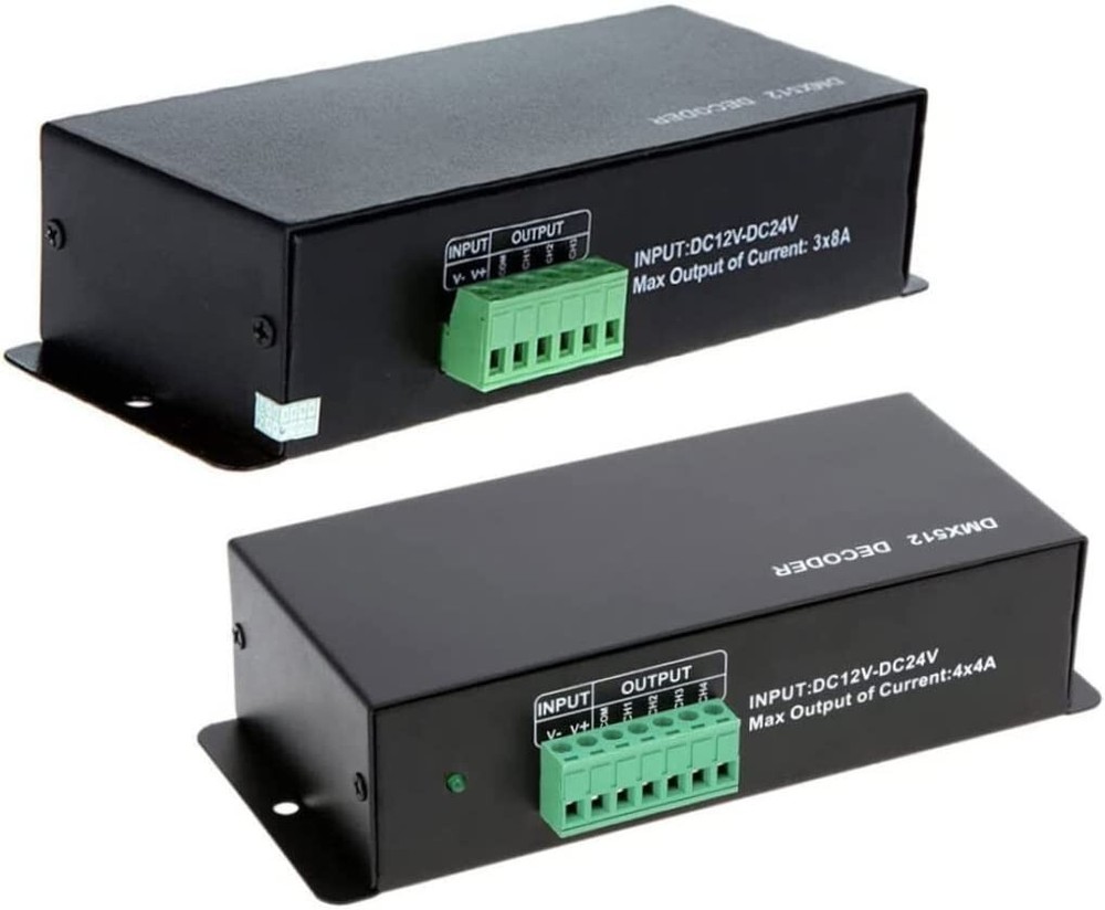 3CH DC12-24V RGBW DMX 512 Decoder LED Controller RGB LED DMX512 Decoder DMX512