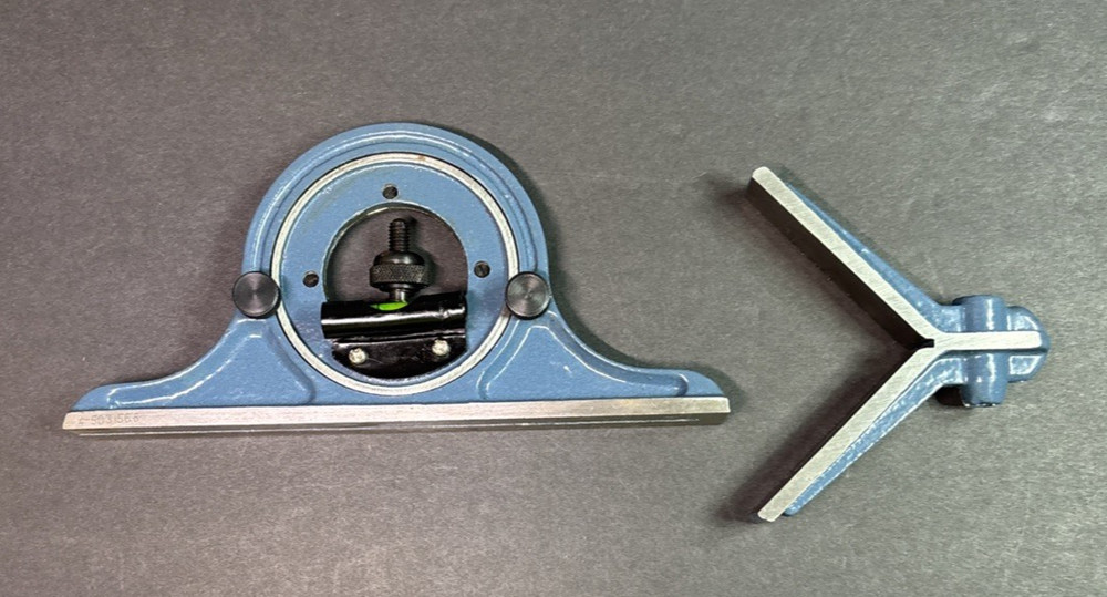 Combination Square Protractor and Center Finder Head - Read