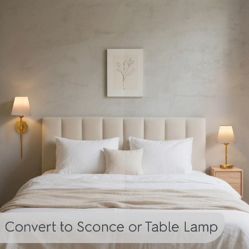 Contemporary Indoor 2-Pack Convertible LED Sconce