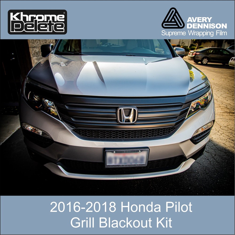 Chrome Delete Vinyl fitting a 2016- 2018 Honda Pilot Grill