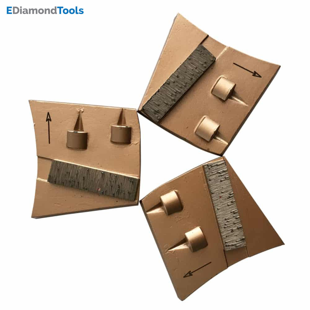PCD Grinding Discs for Fast change Floor Grinder - Set of 3 Counter Clockwise
