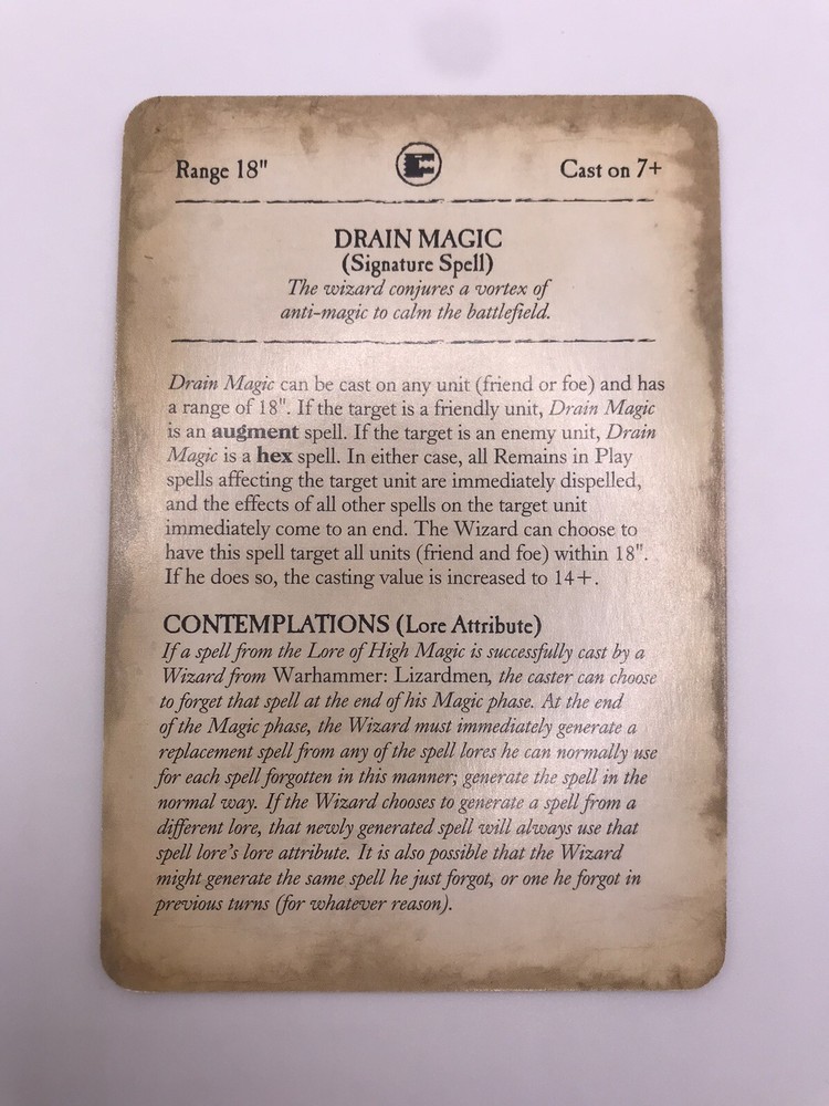 Warhammer Lizardmen Battle Magic Cards Classic