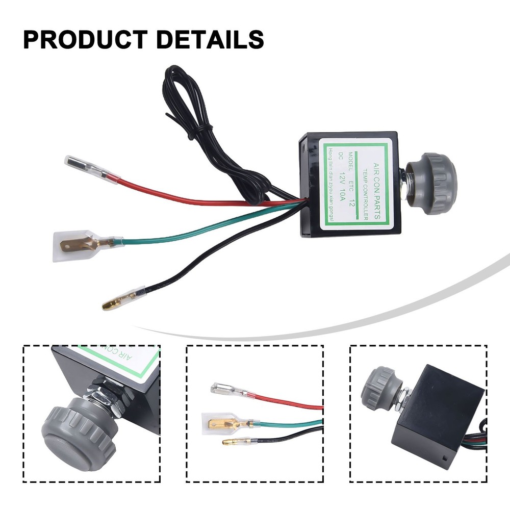 Car Air Conditioner Electronic Temperature Control ABS Material 12V 10A