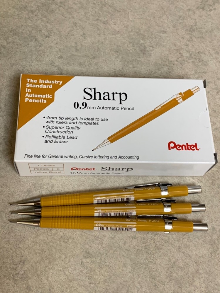NEW 3 EACH SHARP .9MM AUTOMATIC DRAFTING PENCIL P209