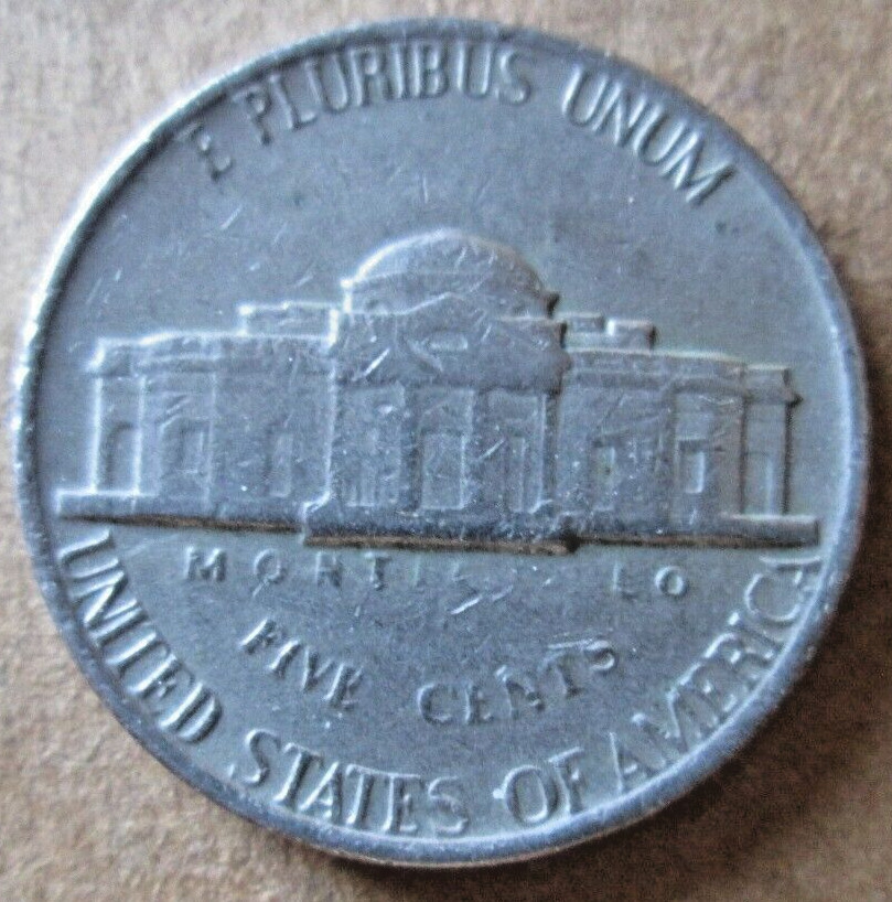 1981-P JEFFERSON, REVERSE GREASE STRIKE ERROR AT "MONTICELLO" CIRCULATED