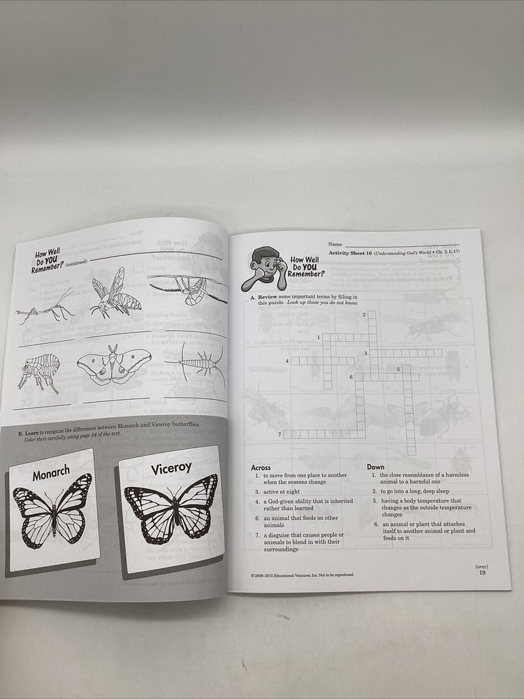Abeka Understanding God’s World Student Text, Test & Activity 4th Grade Science