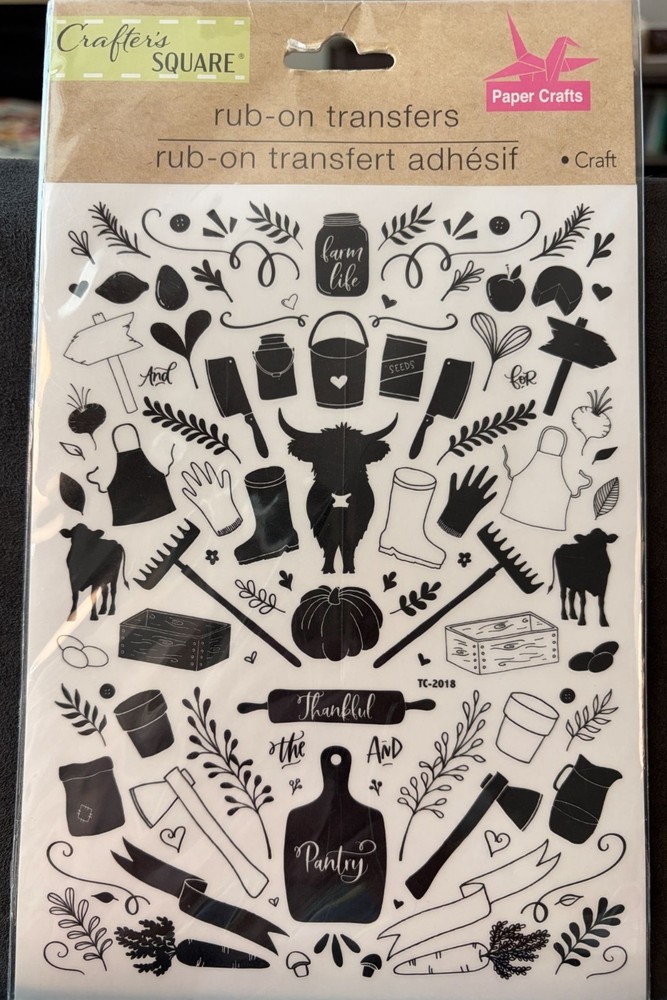 Crafters Square, Rub on Transfers,