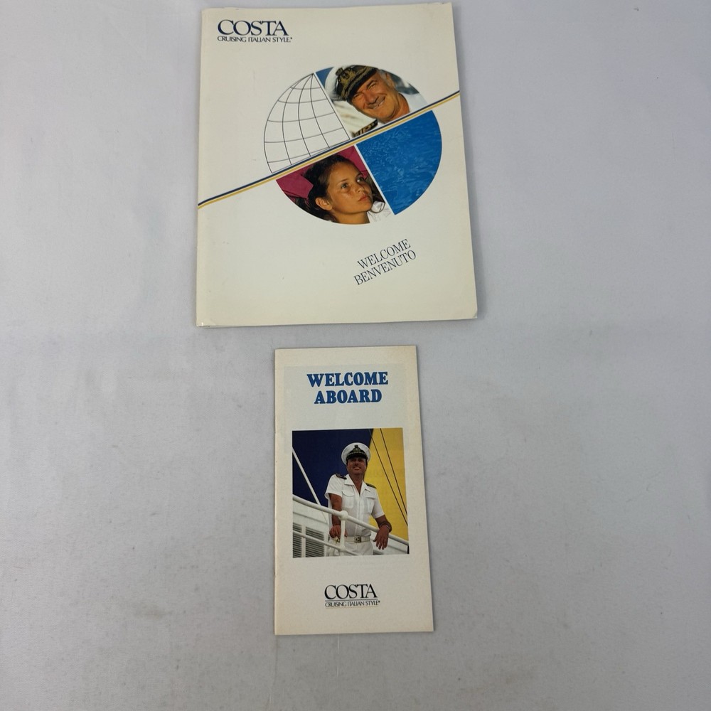 Costa Cruises M/S Carla Costa Welcome Aboard Kit Map Programs Menus 1980s
