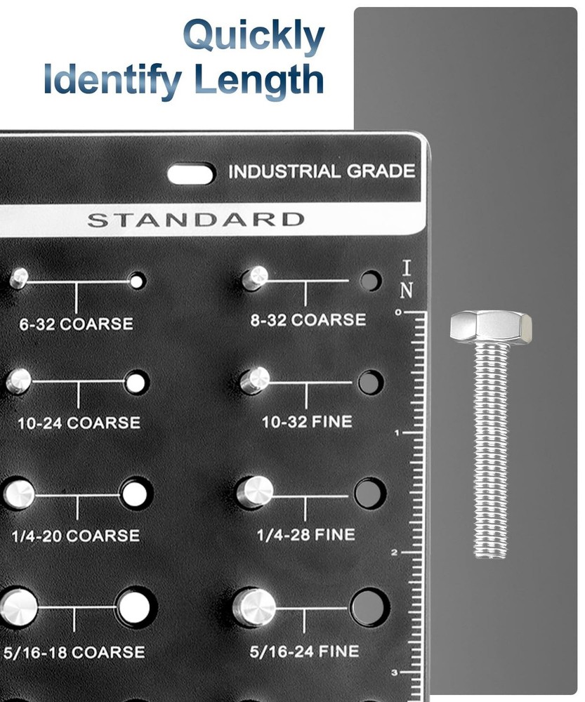 Thread Checker, Bolt Identifier Board, Bolt and Nut Thread Checker,14 Metric ...