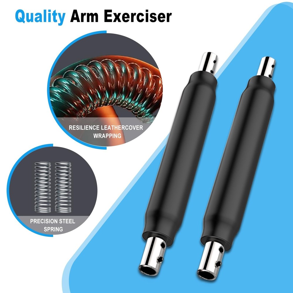 HOTWAVE Twister Arm Exerciser,Adjustable Spring Workout Bar, 90-150lbs, Blue