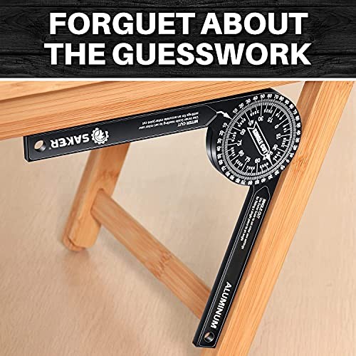 Miter Saw Protractor|7-Inch Aluminum Protractor Angle Finder Featuring 1 Pack