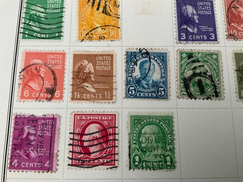 Vintage American Stamps.