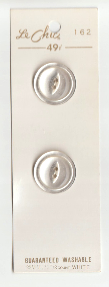 Le Chic Buttons #162 White Size 22mm (7/8")