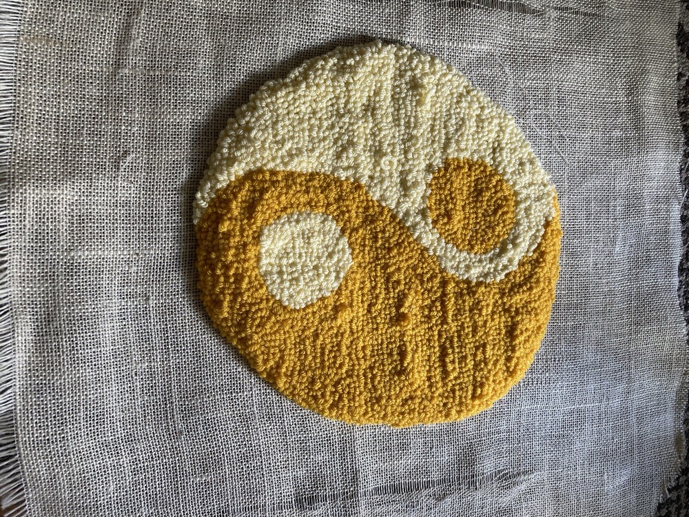 Yin Yang Punch Needle Piece