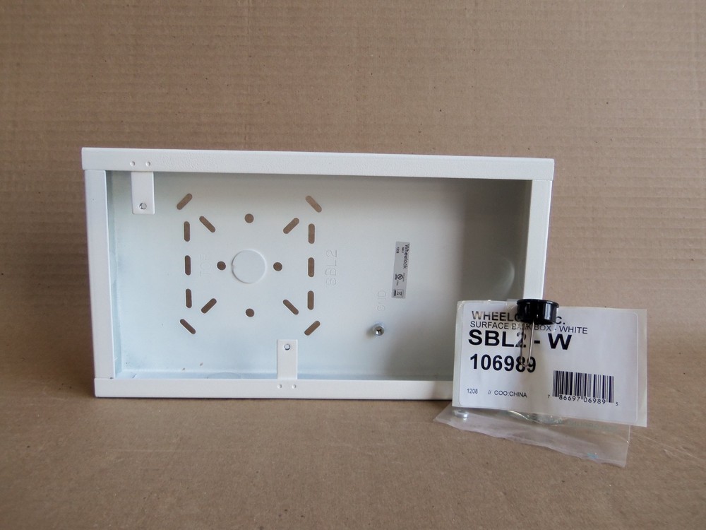 New Wheelock surface Back Box White SBL2-W Fire Alarm