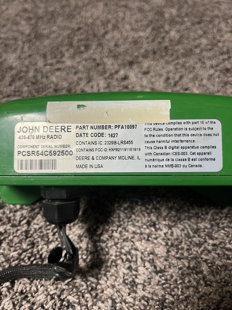 John Deere Starfire 450mhz RTK
