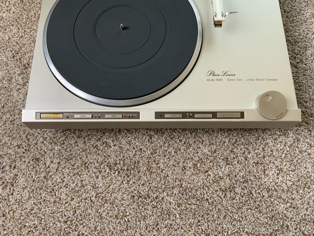 Phase Linear Model 8000 Linear Motor Turntable Series 2 - Untested - Powers On!
