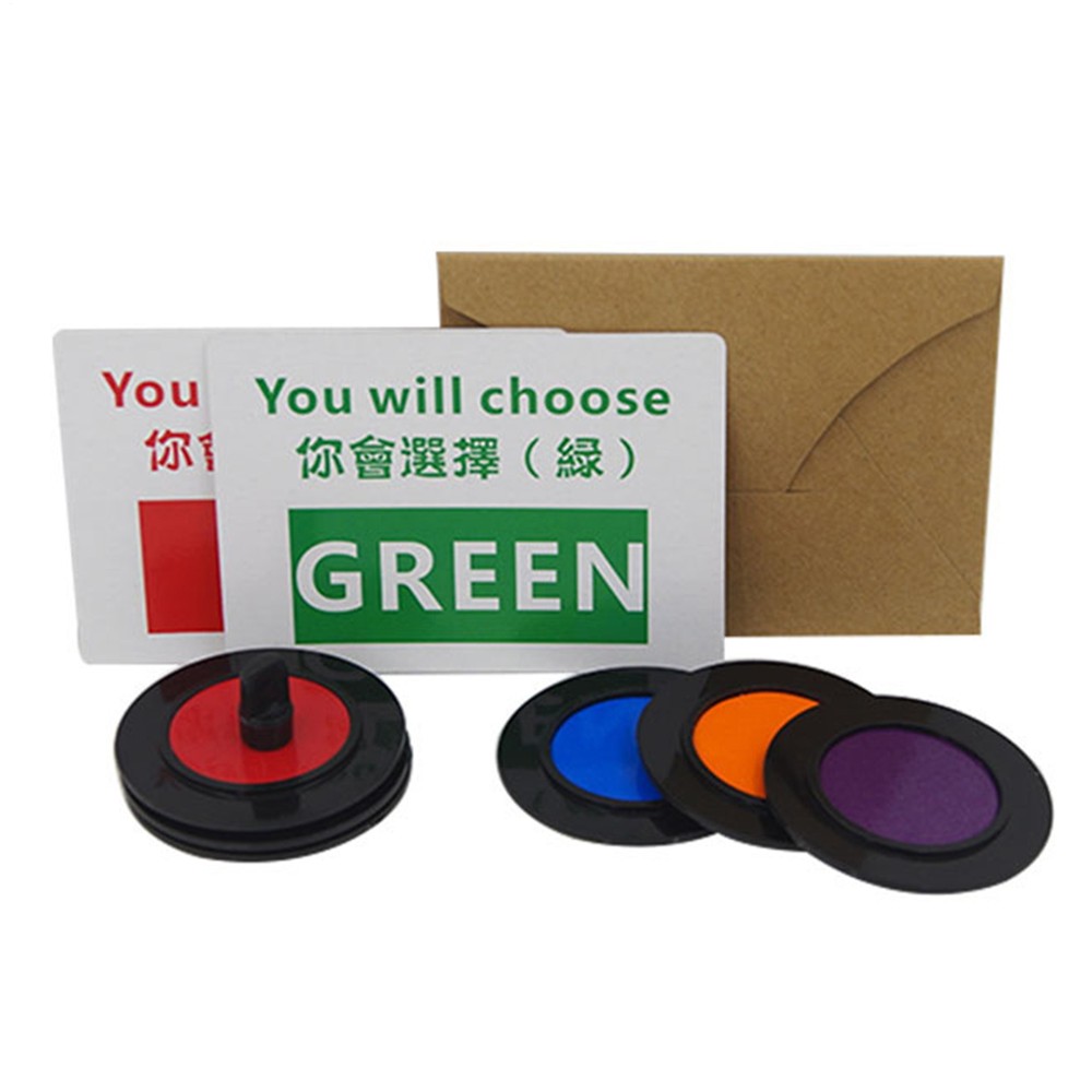 Predict-A-Color Magic Trick Domino Spots Mind Read Magic Trick Prediction Pocket