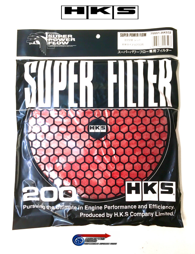 HKS Air Filter Super Power Flow - 200mm Replacement Element Mushroom RED