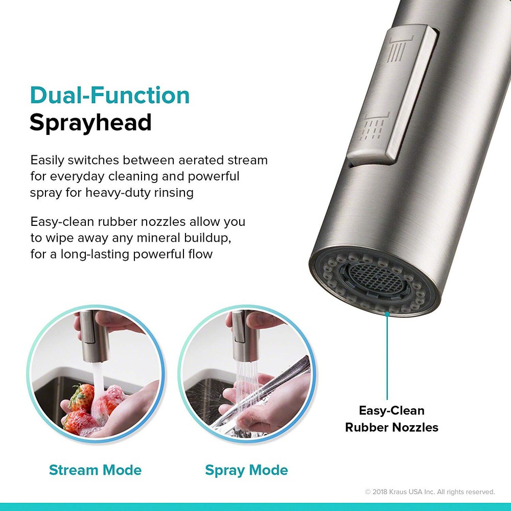 Automatic Touch Sensor Kitchen Faucet Sink Pull Out Sprayer Brushed Nickel Tap