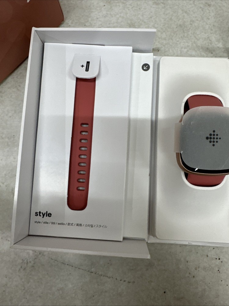 Fitbit Versa 4 Wristband Activity Tracker - Pink Sand/Copper Rose