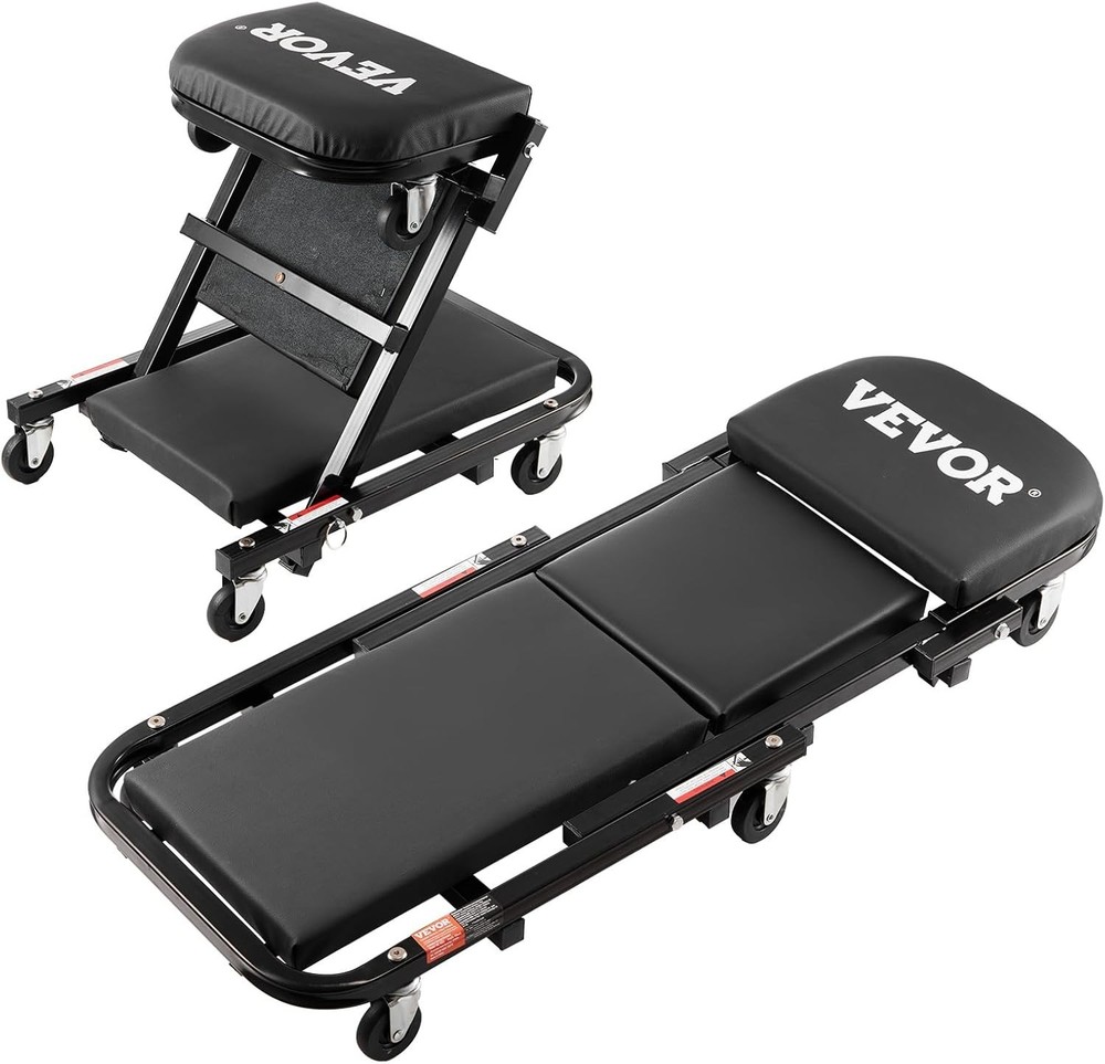 40" Foldable Z Garage Creeper - 450 lbs Capacity Mechanic Stool