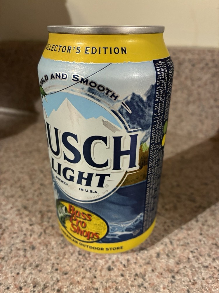 One Busch Light 2026 Bass Pro Shops Beer Fish Can BOTTOM EMPTY HTF