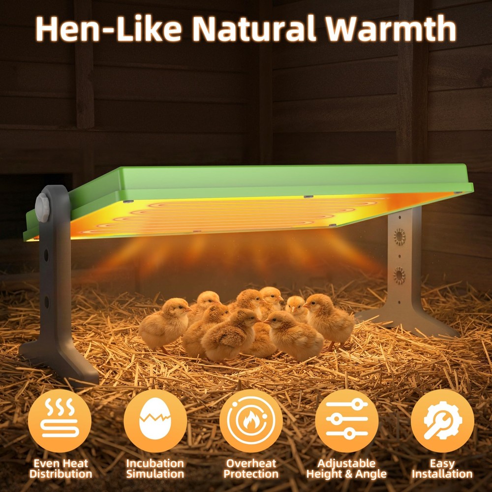 Fuzzy Bird Chick Brooder 12''*8'' Brooder Heater for Chicks Ducks and Birds I...