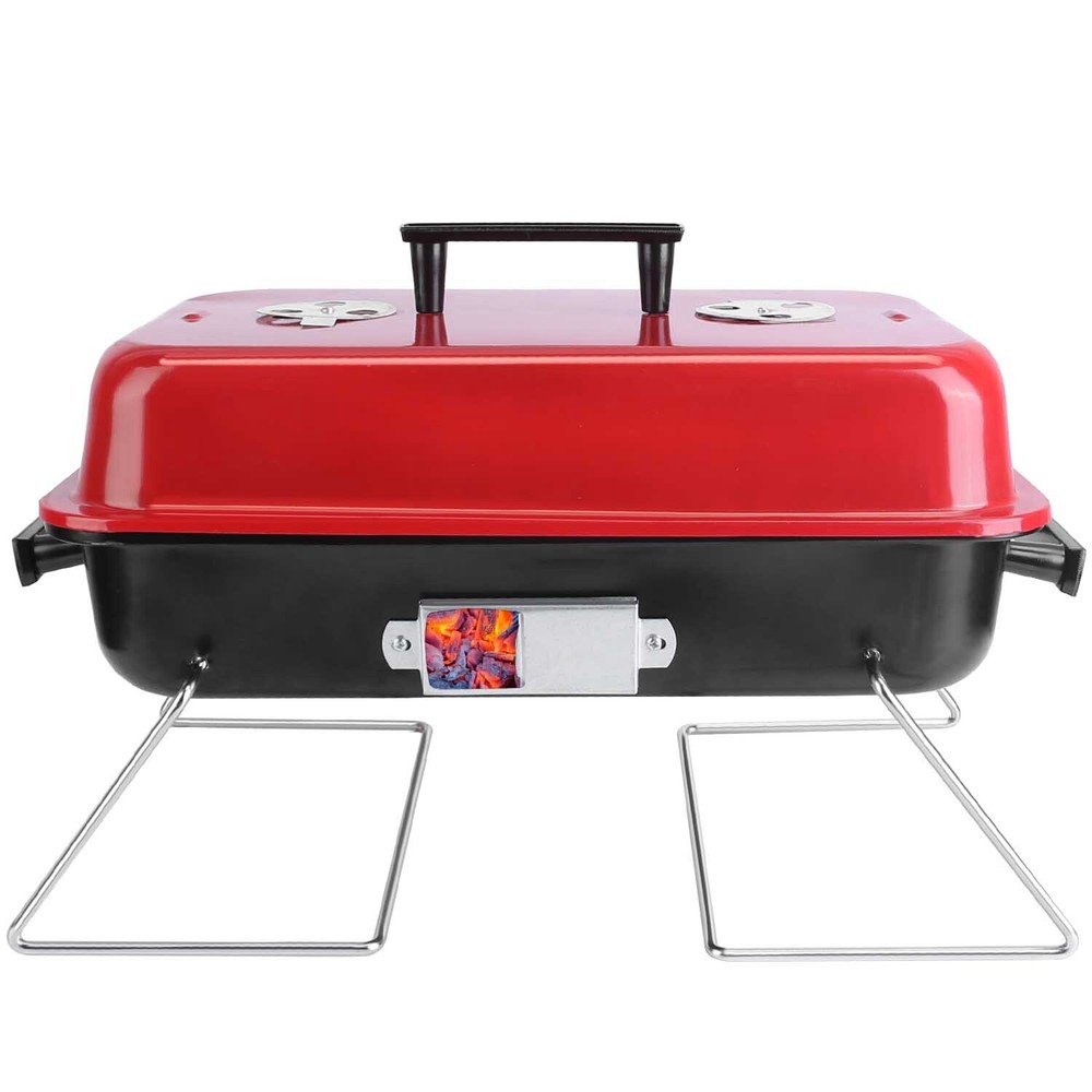 Tabletop Grill W/ Portable Design &Charcoal Cooking Efficient Backyard BBQ