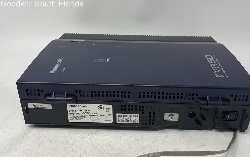 Panasonic Model KX-TVA50 Blue Black Voice Processing System With Accessories