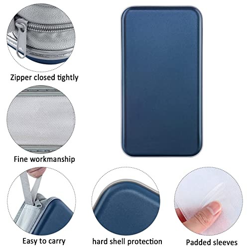 CD Case Holder, 80 Capacity CD/DVD Case Holders Wallet Hard Plastic Dark Blue