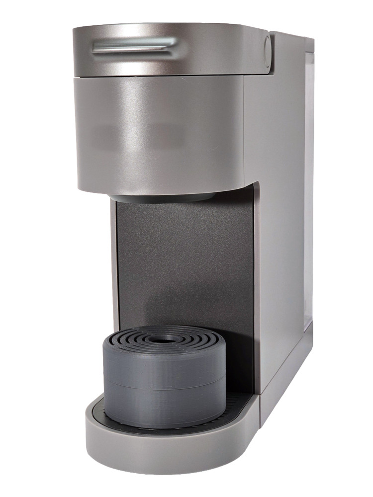 Anti-Splash Adjustable Coffee Cup Riser Accessory for K-Cup Coffee Makers Gray