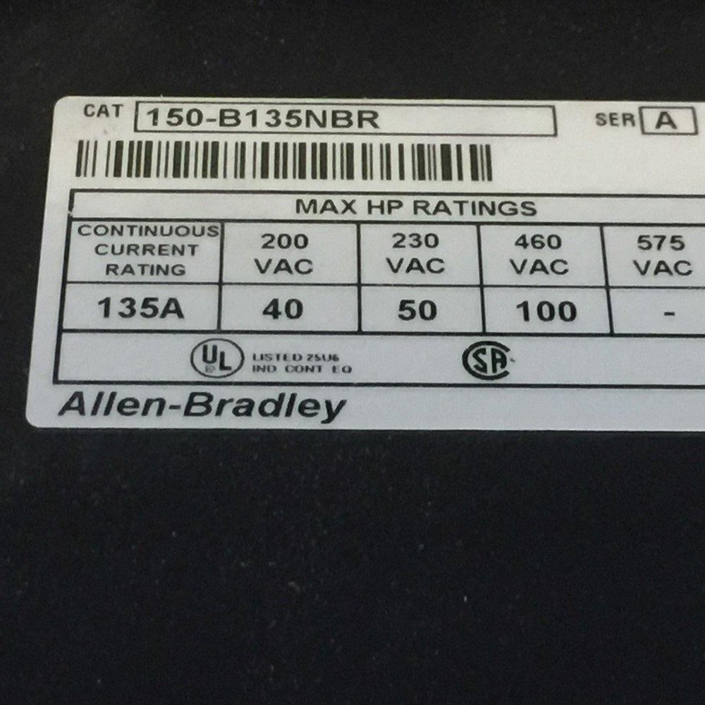Allen-Bradley 150-B135NBR SER.A Control Module W/Motor Controller 100HP