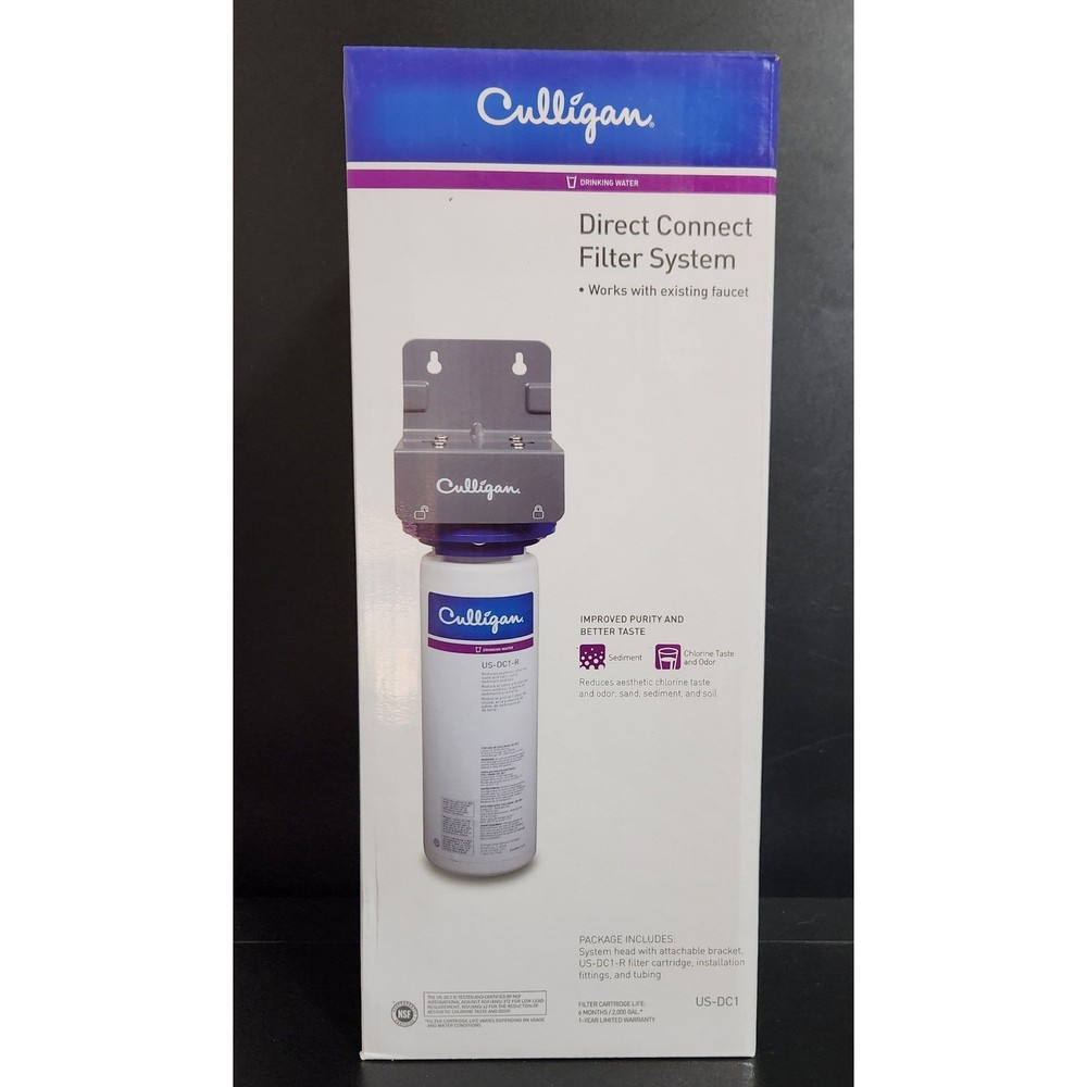 Culligan Direct Connect Under Sink Water Filter System US-DC1 Filtration-NIB