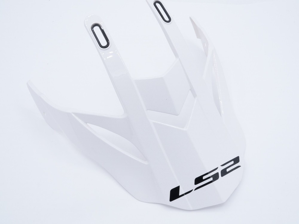 LS2 Blaze/Pioneer Helmet Replacement Visor Peak Solid Gloss White
