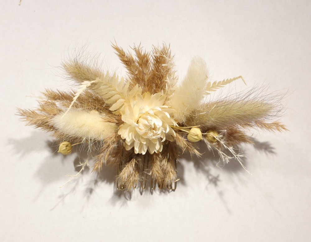 Dried Flower Hair Comb