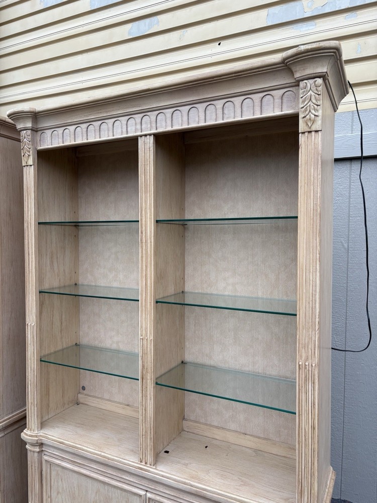 67383 Pair Large Modern 2 piece Bookcase Curio s