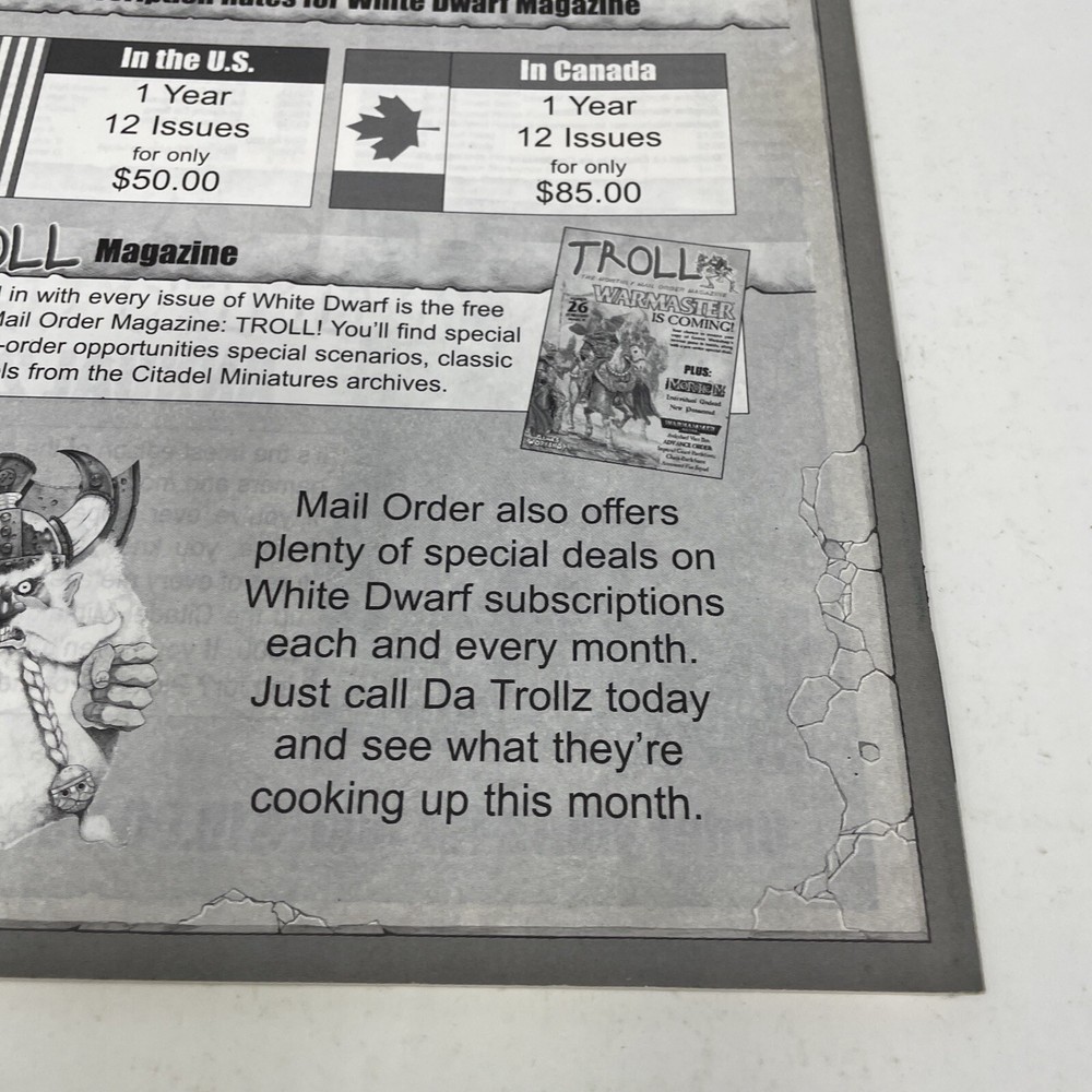 Games Workshop Complete 2000 Mail Order Price List Catalog Warhammer