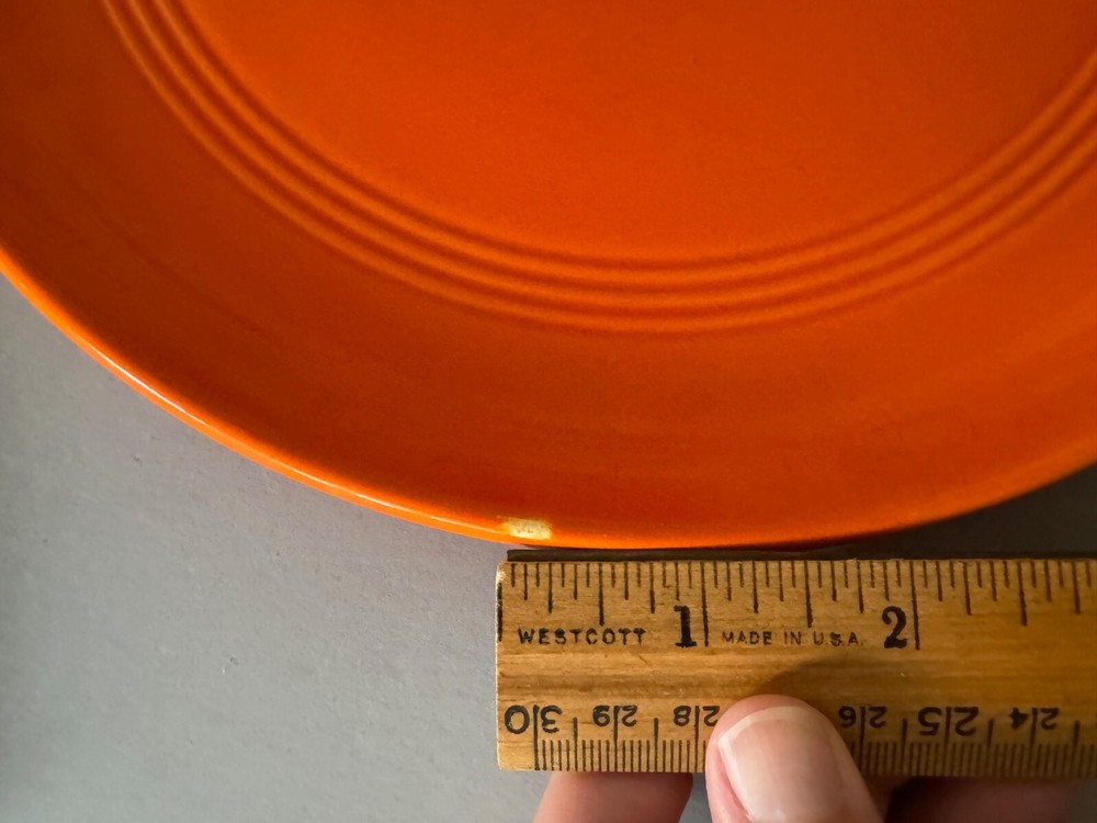 VINTAGE ORANGE KNOWLES UTILITY WARE RINGWARE SERVING TRAY DINNER CHOP PLATE 10"