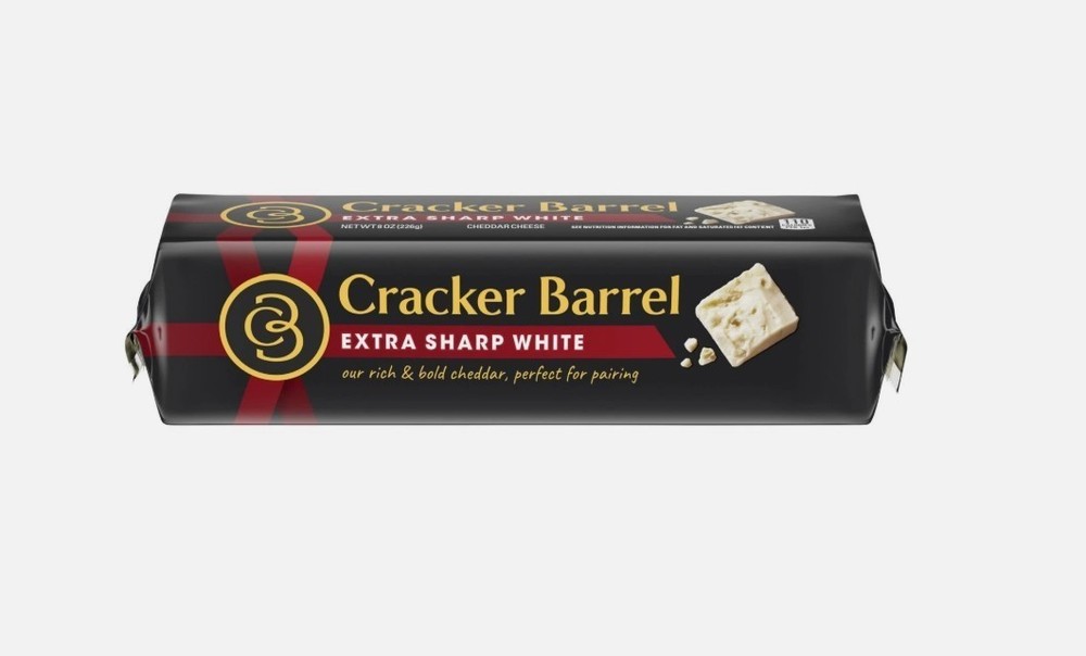 Cracker Barrel Extra Sharp White Cheddar Cheese, 8 oz (3 pack)