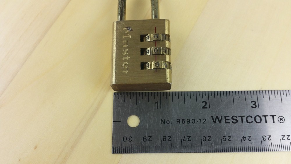 2x Master Padlock 3-Digit Combination Resettable Lock Bronze