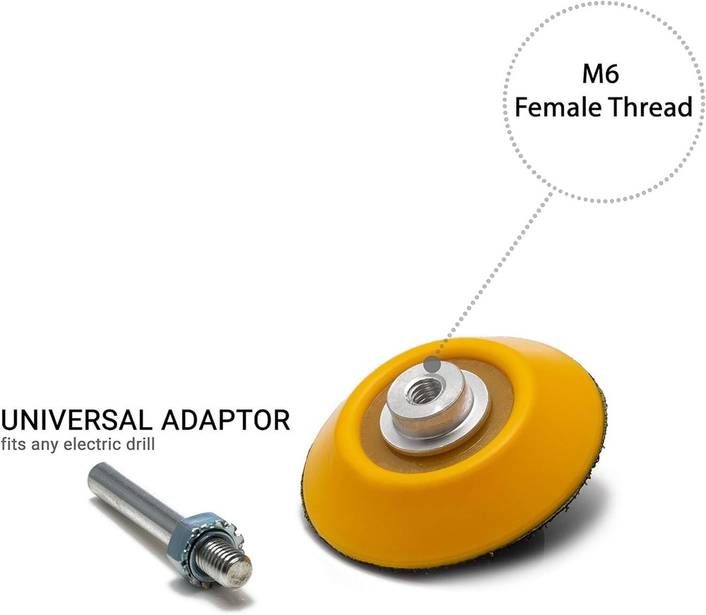 Versatile Hook and Loop Backing Pad - Universal Drill Attachment - 2 inch / 50mm