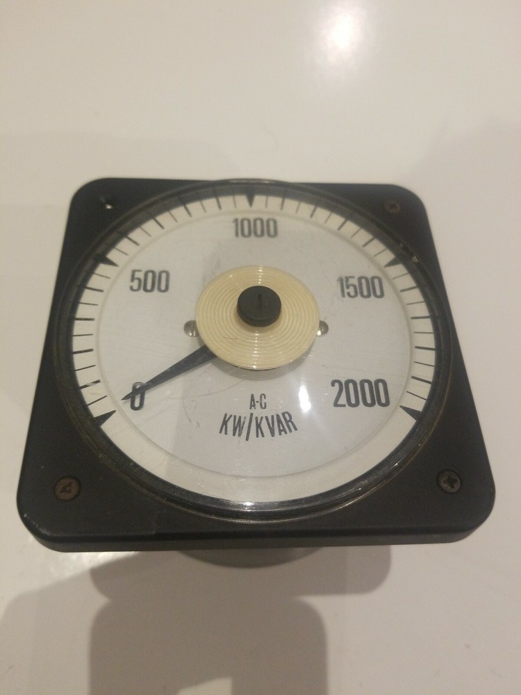 TESTED CROMPTON 077-05AA-****-SN SCALED 0-2000 AC KW/KVAR PANEL METER FAST SHIP