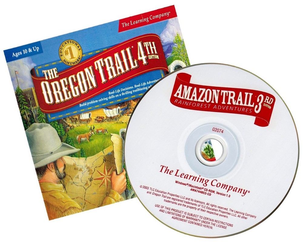 Oregon Trail 4th Edition + Amazon Trail 3rd PC Windows Software Lot 2 Titles